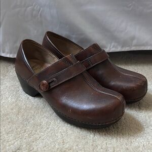 Dansko Brown Leather Clogs